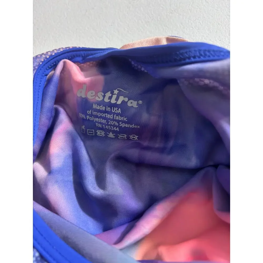 Destira Purple Open Racer back leotard size child small
